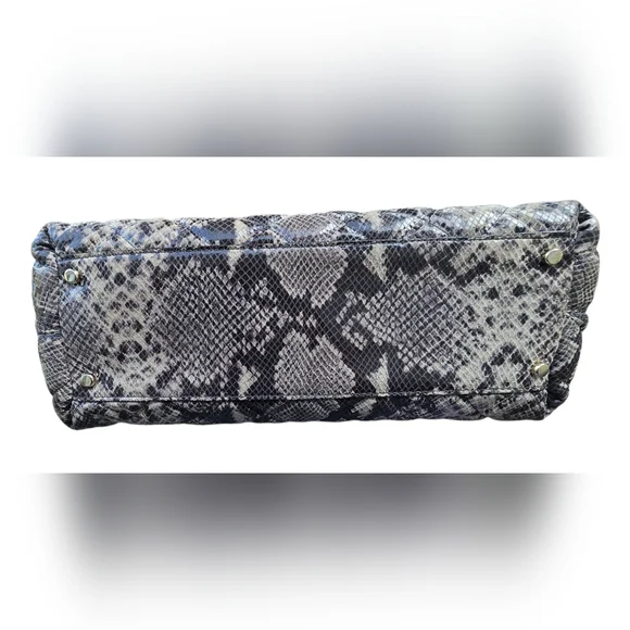 Kate Spade New York Snakeskin Print Shoulder Bag Chain Strap Neutral Python Look - Picture 11 of 16